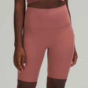 lululemon align high rise short with pockets 8" - spiced chai - size 4